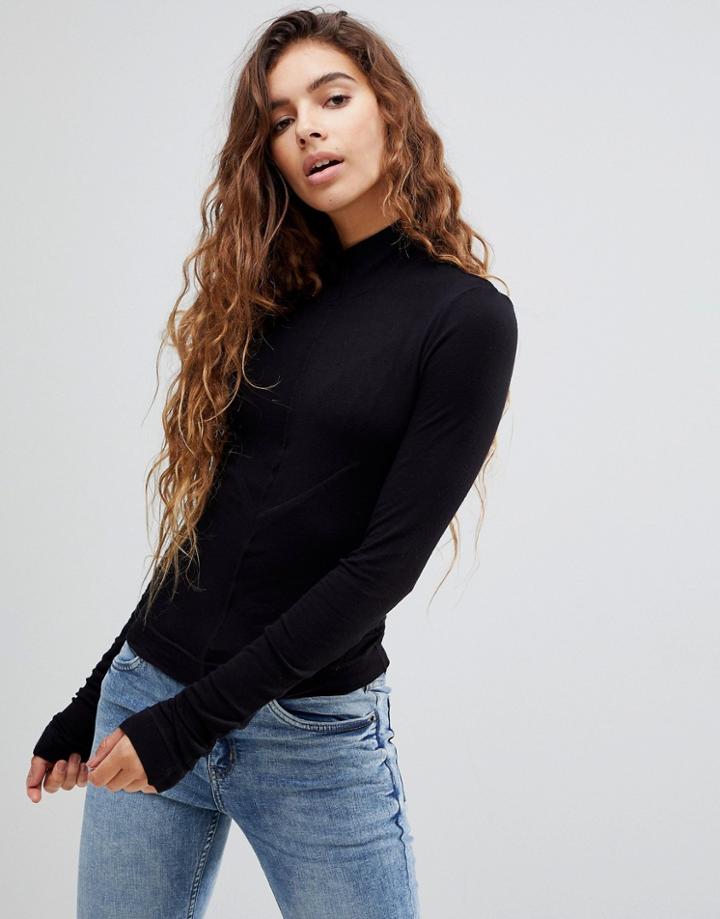 Cheap Monday Funds Turtleneck Long Sleeved Top - Black