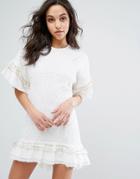 Stevie May Huxley Lace T-shirt Dress - White