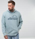 Ellesse Oversized Hoodie With Large Logo In Blue - Blue