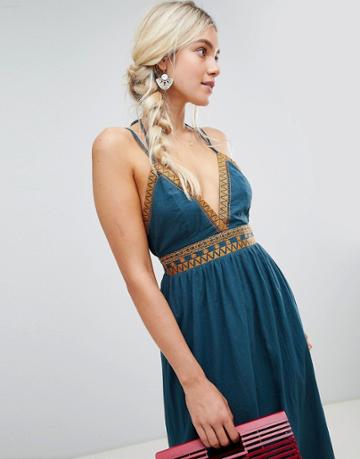Lunik Grecian Maxi Dress - Green
