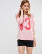 Wildfox '83 Baggy Beach Sweatshirt - Rosebud Pink