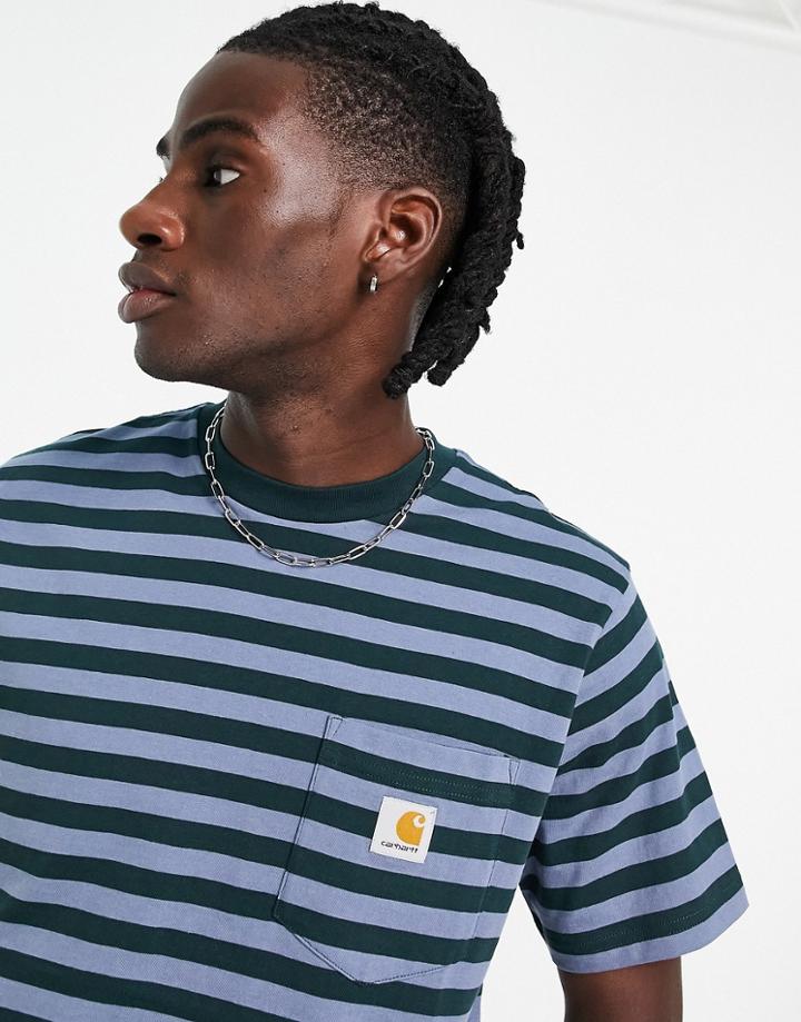 Carhartt Wip Scotty Stripe T-shirt In Blue