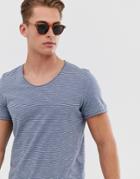 Selected Homme Organic Cotton T-shirt In Blue - Blue
