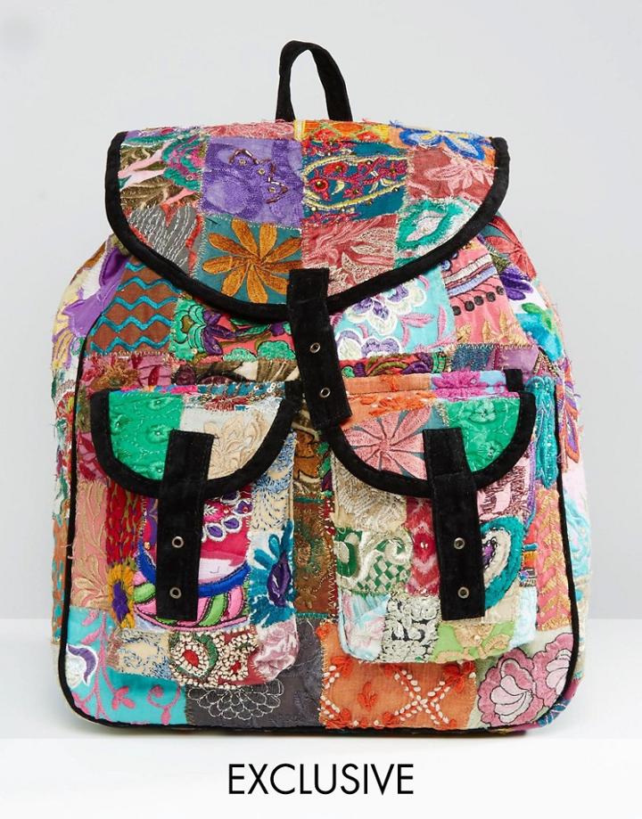 Reclaimed Vintage Patchwork Backpack - Multi