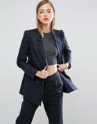 Asos Mansy Suit Blazer With Contrast Stitch - Multi