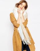 Asos Long Scarf In Color Block With Tassels - Multi