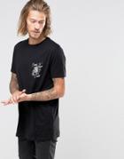 Asos Muscle T-shirt With Board To Death Skull Skateboard Print - Black