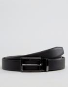 Hugo By Hugo Boss Omarosyn Reversible Leather Belt - Black