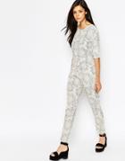 Neon Rose Crystal Forest Jumpsuit