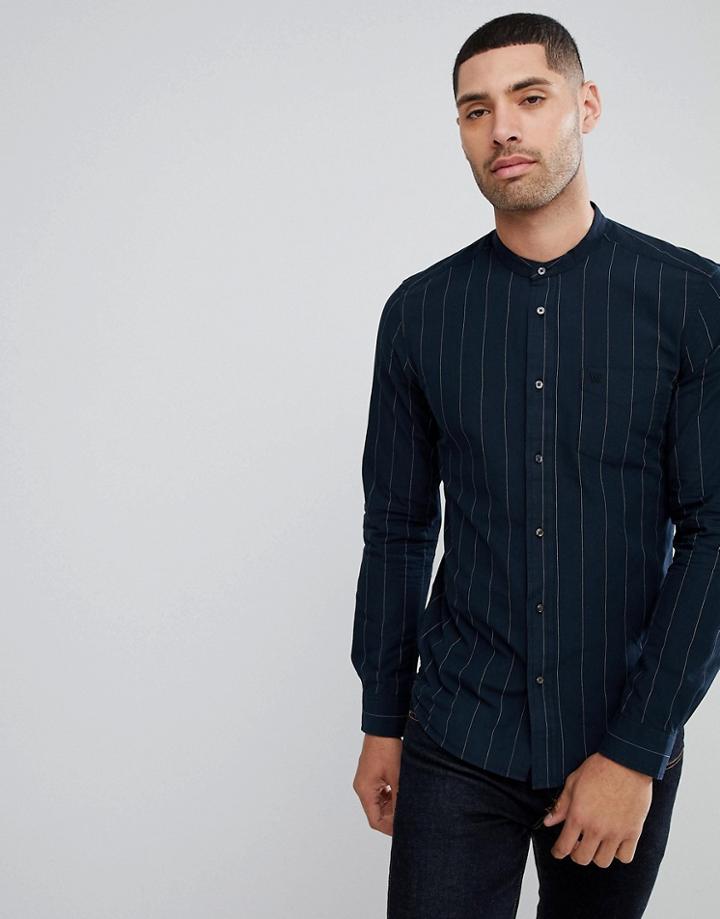 Wrangler 1 Pocket Grandad Shirt - Black