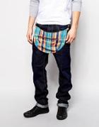 Vivienne Westwood Anglomania Africa Jeans Limited Edition Asos Exclusive Low Crotch Slim Tapered 3d Rinse - Blue