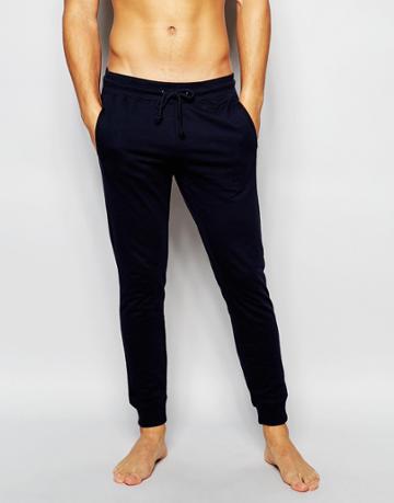 Bread & Boxers Cuffed Joggers In Slim Fit - Navy