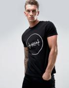 Asos Muscle T-shirt With Threat Print In Black - Black