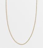 Asos Design 14k Gold Plated Necklace In Mini Rope Chain