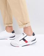 Tommy Hilfiger Leeds Leather Sneakers In White - White