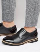 Ted Baker Braythe Toe Cap Derby Shoes - Black