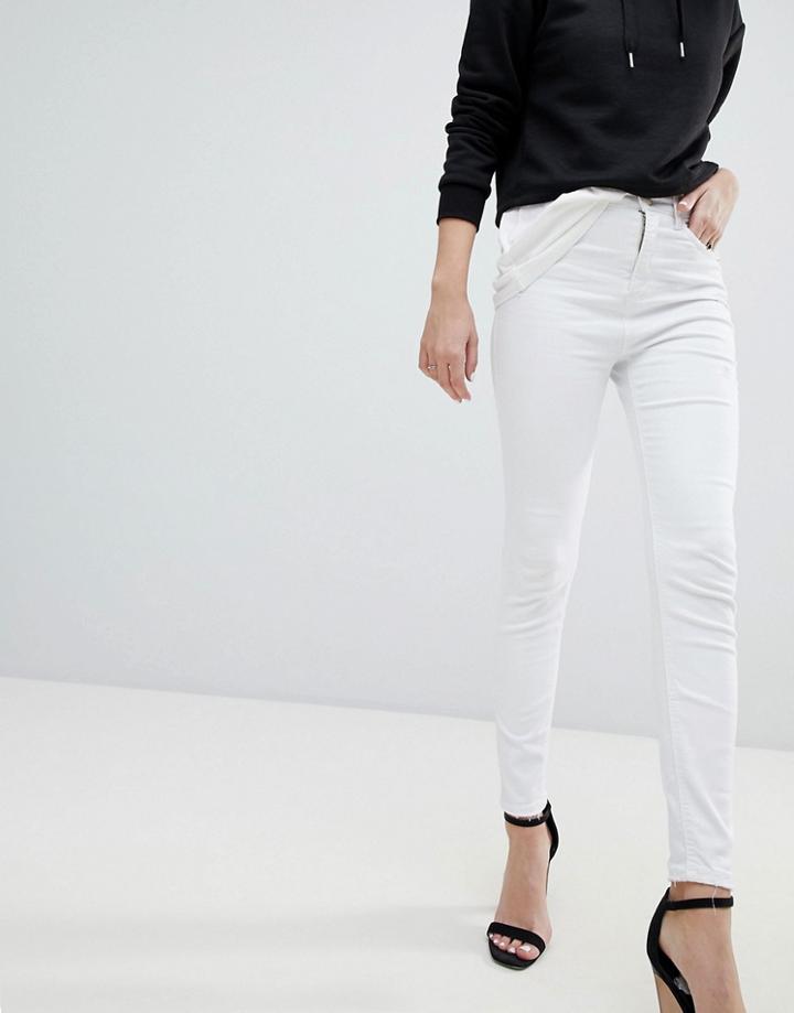 Stradivarius Super High Waist Skinny Jean - White