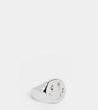 Reclaimed Vintage Inspired The Melted Happy Face Signet Ring In Silver
