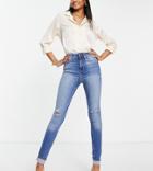 River Island Tall Bum Sculpt Skinny Jean In Medium Denim-blue