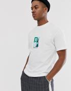 Parlez Oblique Embroidered T-shirt In White