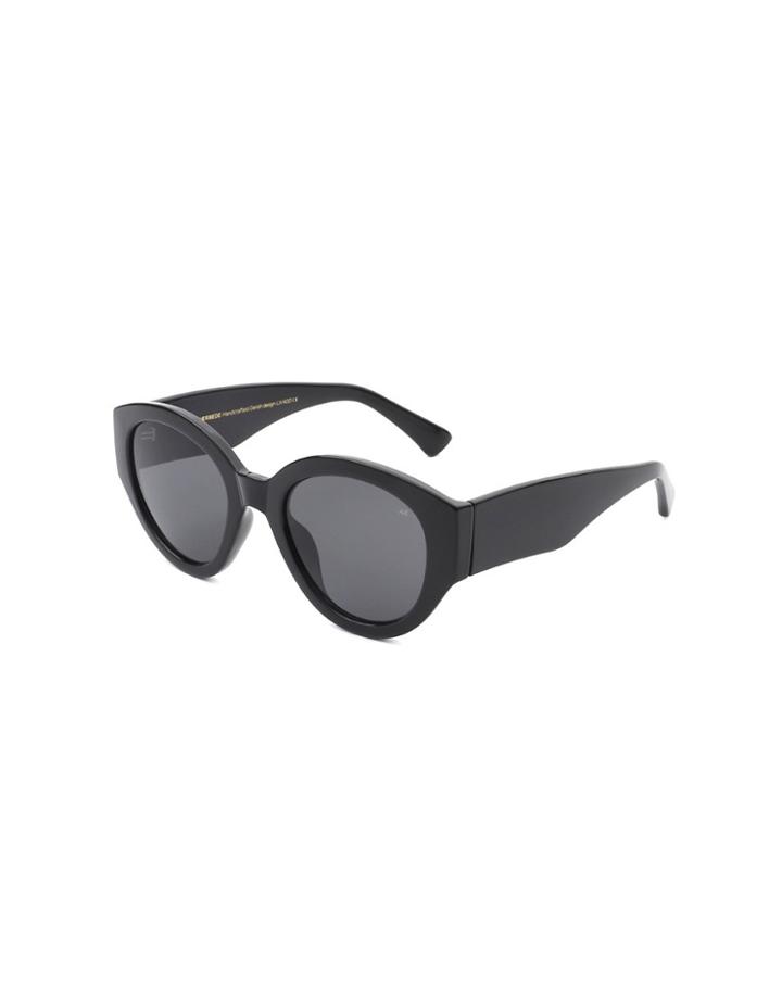 A.kjaerbede Big Winnie Round Cat Eye Sunglasses In Black