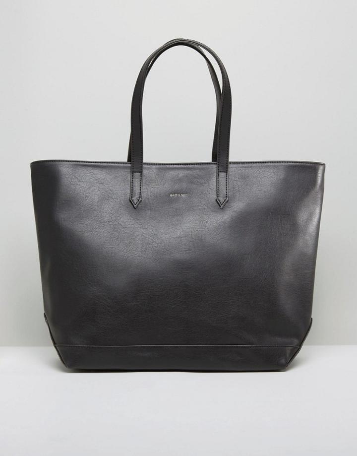 Matt & Nat Minimal Tote Bag In Black - Black