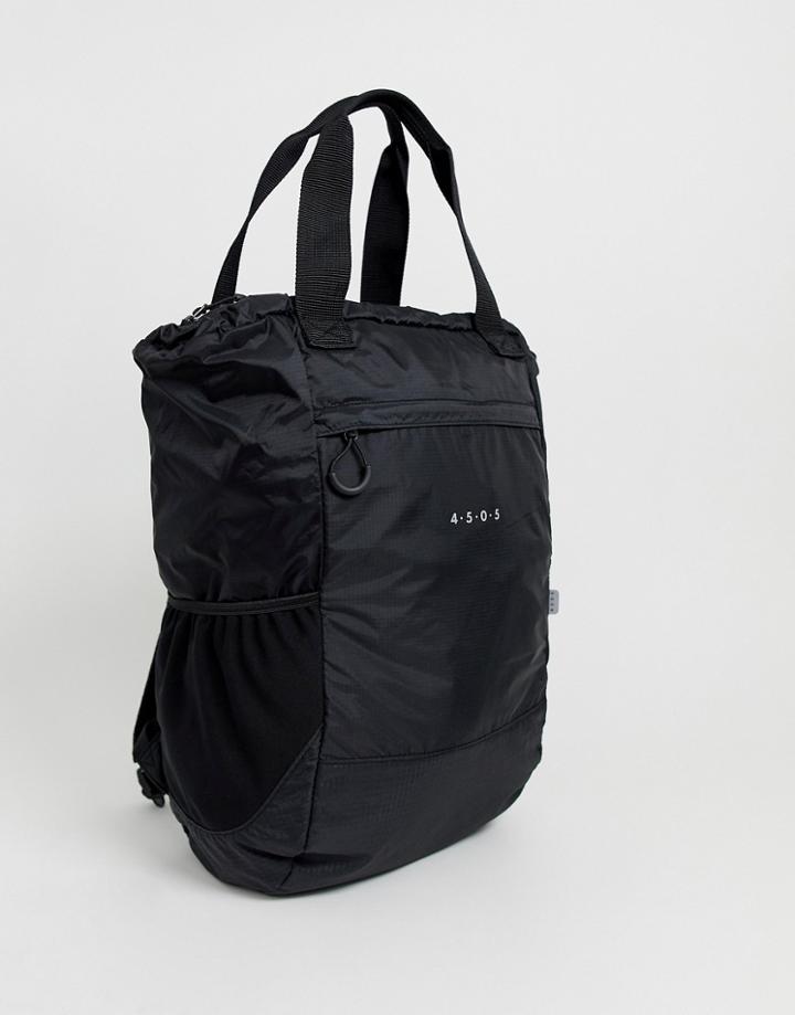 Asos 4505 Tote With Backpack Straps In Water Repellent Fabric - Black