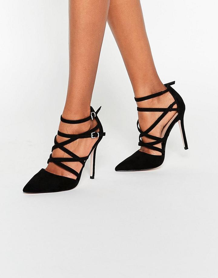Asos Playhouse Pointed Caged High Heels - Black