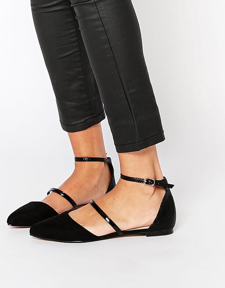 Asos Lunar Eclipse Ballet Flats - Black
