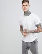 Ringspun Breton Stripe T-shirt With Pocket - White