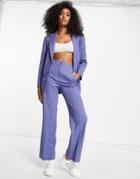 Asos Design Mix & Match Straight Leg Suit Pants In Indigo Blue-blues