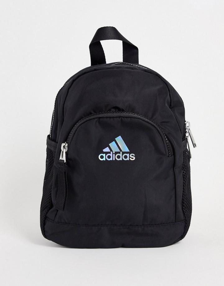 Adidas Training Logo Mini Backpack In Black
