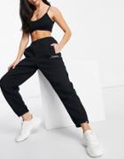 Ellesse Sweatpants With Crystal Logo In Black- Exclusive To Asos