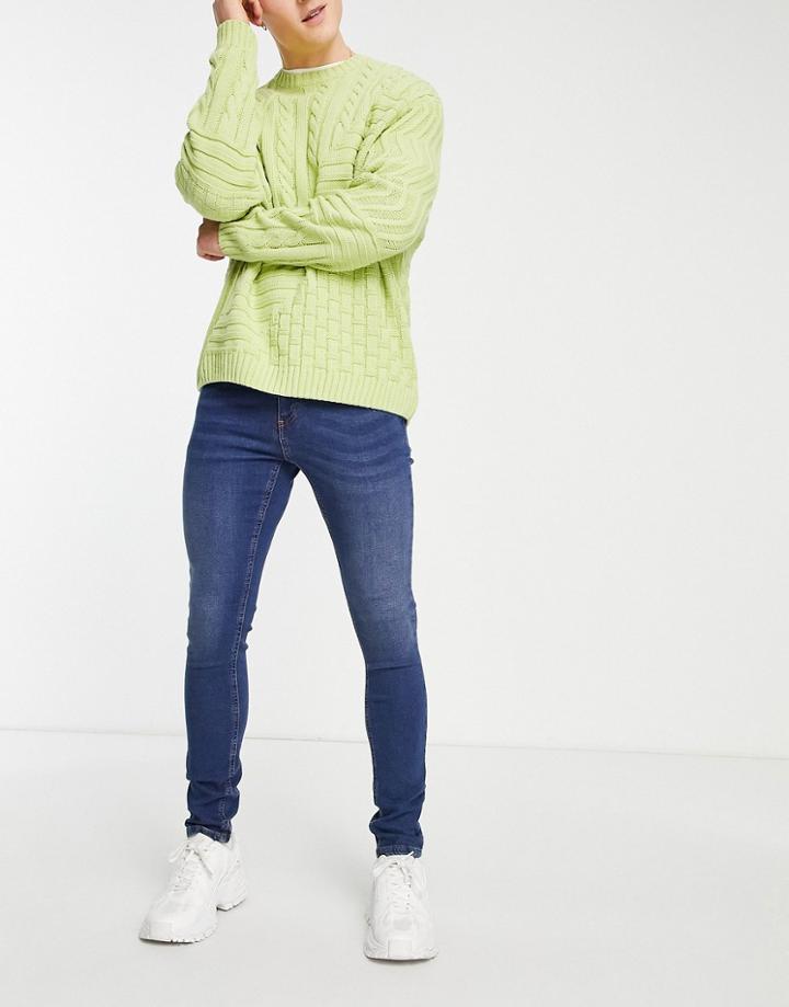 Ldn Dnm Super Skinny Jeans In Navy
