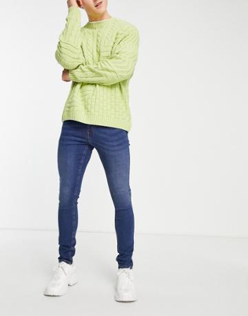 Ldn Dnm Super Skinny Jeans In Navy