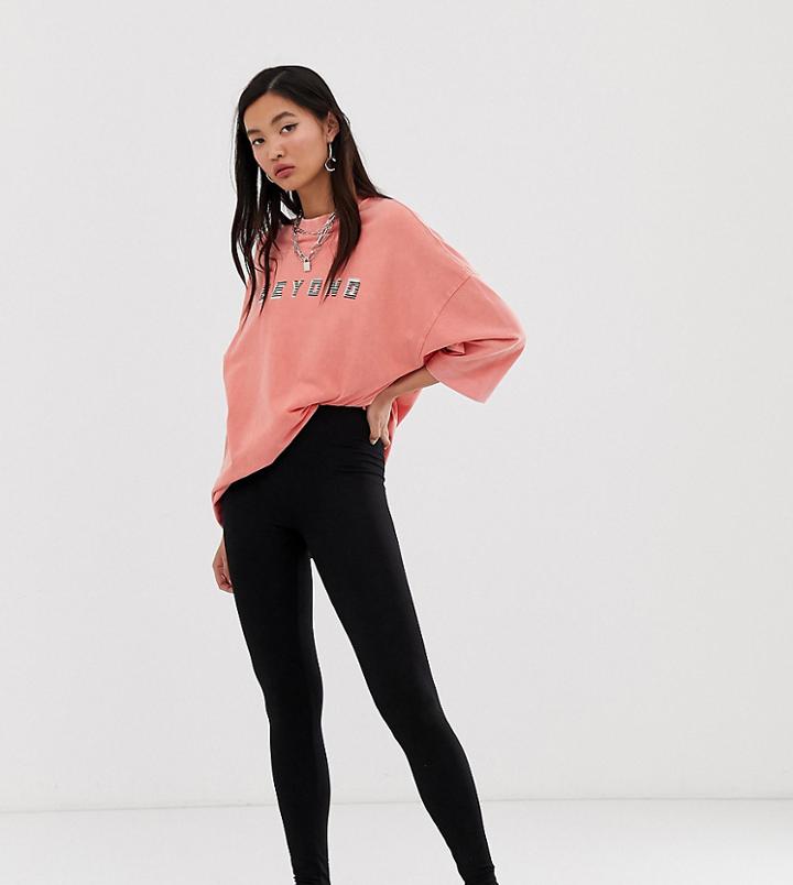 Collusion High Waist Leggings-black