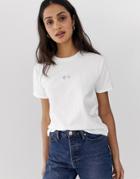 Asos Design T-shirt With Tiny Sun And Moon - White