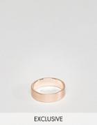 Designb London Rose Gold Band Ring Exclusive To Asos - Gold