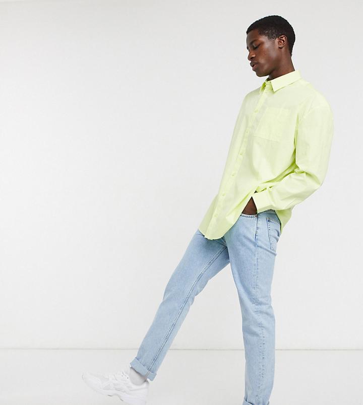 Collusion Oversized Shirt In Yellow