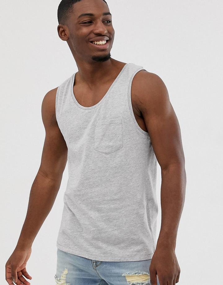 Threadbare Organic Cotton Tank In Gray