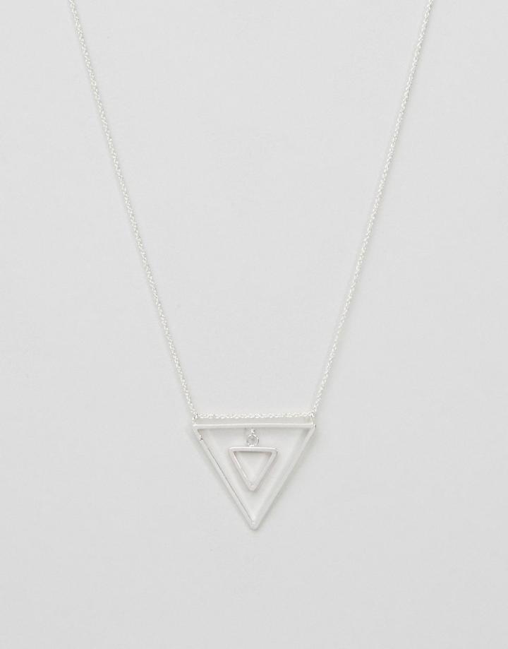 Nylon Geo Necklace - Silver