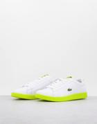 Lacoste Carnaby Evo Sneakers With Contrast Sole In White/yellow-multi