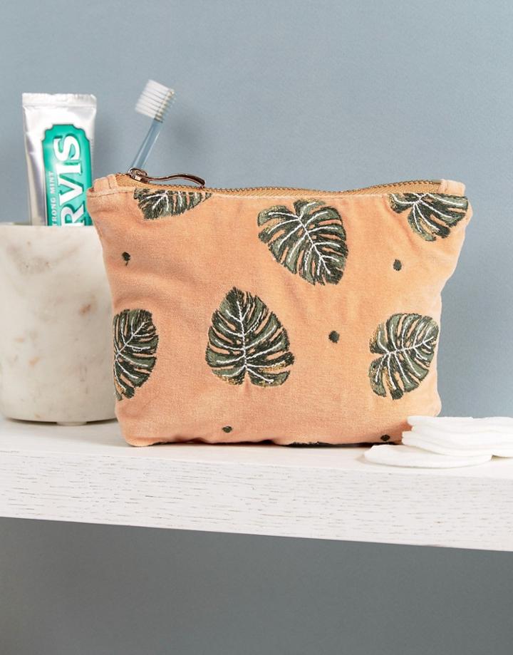 Elizabeth Scarlet Mini Jungle Leaf Copper Pouch - Multi