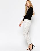 Minimum Jena Stripe Pants - White