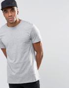 New Look Crew Neck T-shirt In Gray Marl - Gray