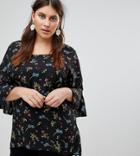 Koko Floral Bell Sleeve Blouse - Multi