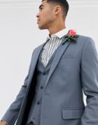 Asos Design Skinny Suit Jacket In Slate Gray