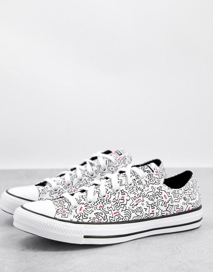 Converse X Keith Haring Chuck Taylor All Star Ox Sneakers In White