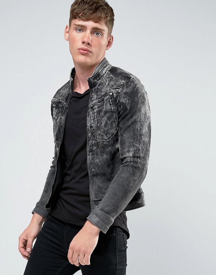 G-star Arc Zip Distressed 3d Slim Jacket - Gray