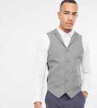 Asos Design Tall Super Skinny Vest In Gray - Gray
